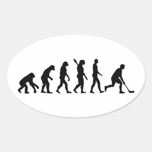Fußball-Evolution Ovaler Aufkleber