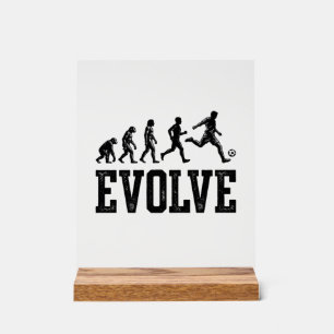 Fußball Evolution Vintage Vektor-Shirt-Design_1 Acrylschild