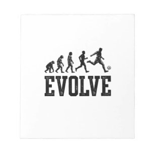 Fußball Evolution Vintage Vektor-Shirt-Design_1 Notizblock