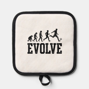 Fußball Evolution Vintage Vektor-Shirt-Design_1 Topflappen