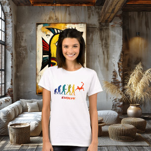 Fußball-Evolutions-Silhouette Fahrrad-Kick-Design T-Shirt