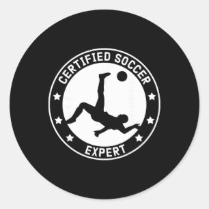 Fußball Experte Fußballspieler  Runder Aufkleber