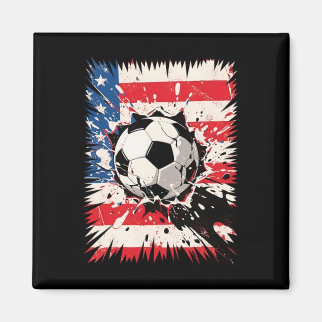 Fußball-Explosion Cool Clash für Sportfans und Pla Magnet (Vorne)