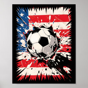 Fußball Explosion Cooler Clash Für Sportfans Und P Poster