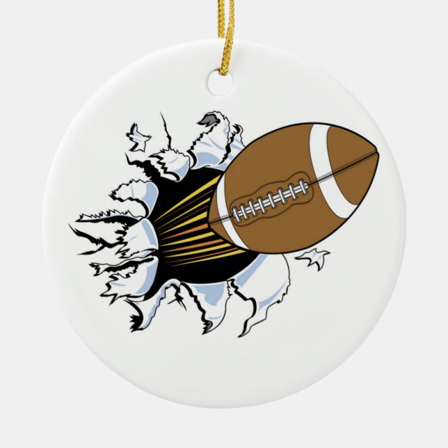 Fußball-Explosions-T - Shirts und Geschenke Keramik Ornament (Vorne)