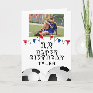 Fußball Fahnen Foto Geburtstag Karte