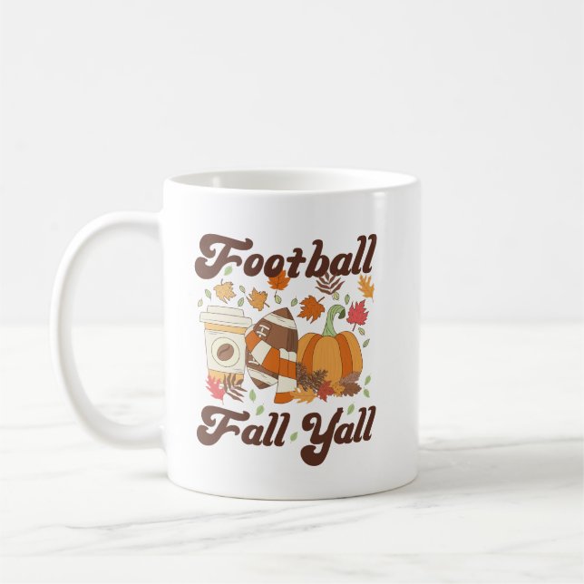 Fußball Fall Kaffee Pumpkin Fall Y alle Kaffeetasse (Links)