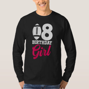 Fußball Fan 7. Geburtstag Girl Football Spieler T-Shirt
