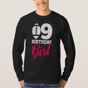 Fußball Fan 9. Geburtstag Girl Football Spieler 1 T-Shirt
