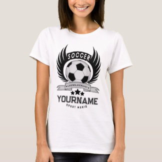 Fußball-Fan-Name-Design für Frauen | Geschenke für T-Shirt