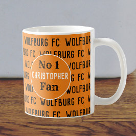 Fußball-Fan oder Football-Unterstützer Gold & Blac Kaffeetasse