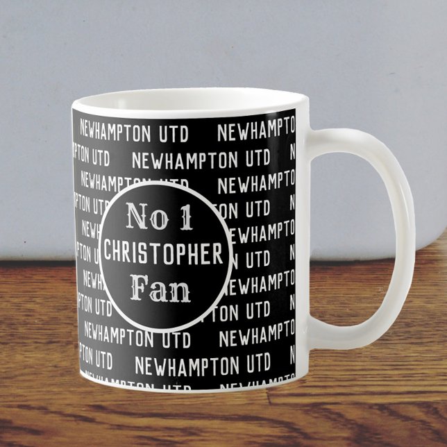 Fußball-Fan oder Fußball-Unterstützer Schwarz & We Kaffeetasse (Von Creator hochgeladen)