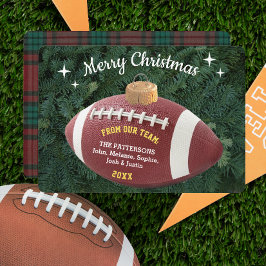 Fußball Fan Personalisierte Weihnachtskarte Dankeskarte