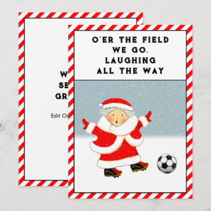 Fußball Feiertags Weihnachtskarten Feiertagskarte