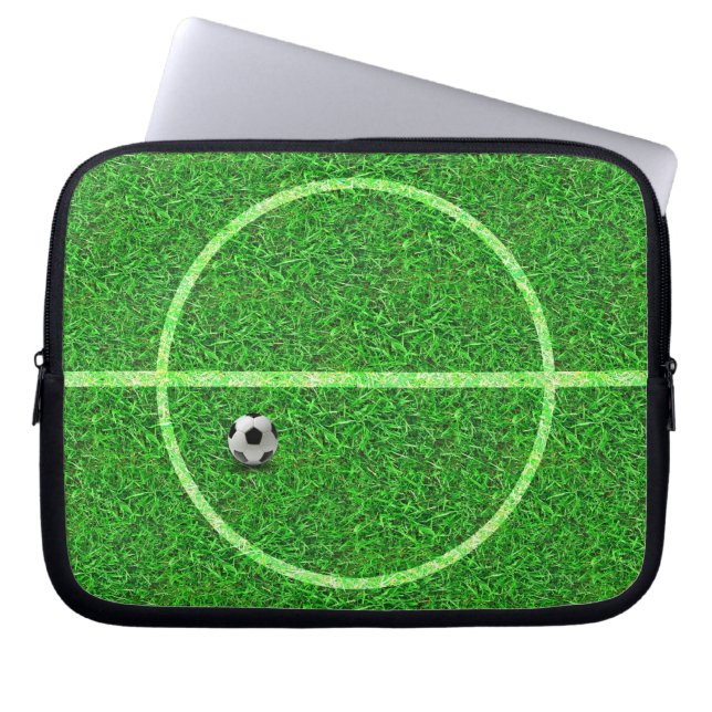 Fußball-Feld Ball - Laptop-Sieb Laptopschutzhülle (Vorderseite)