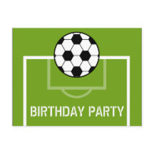 Fußball-Feld Geburtstag Postkarte Lila einladen