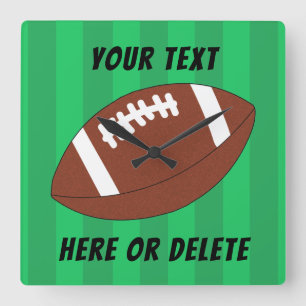Fußball-Feld Sport Custom Quadratische Wanduhr