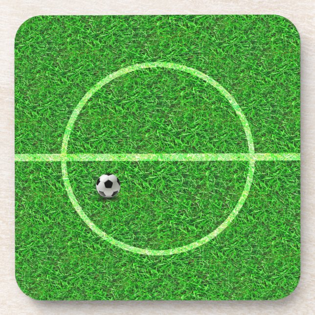 Fußball-Feldball - Kork-Untersetzer Untersetzer (Vorderseite)