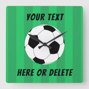 Fußball-Feldsport Quadratische Wanduhr