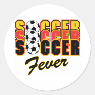 Fußball-Fieber Runder Aufkleber