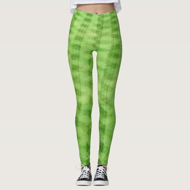 "Fußball Field Pattern Sports Décor" Leggings (Vorderseite)