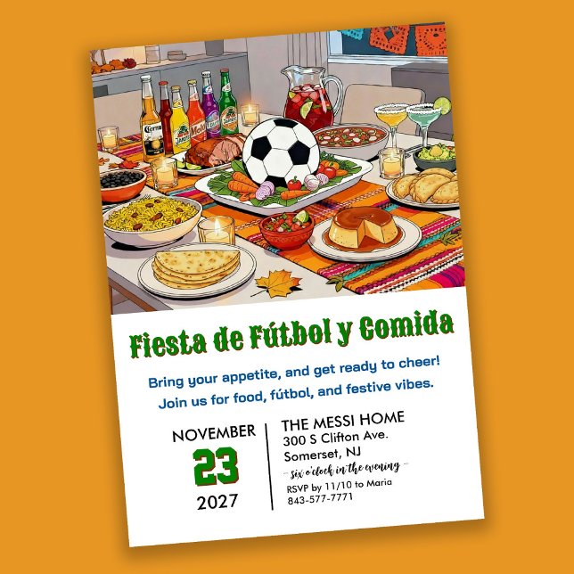 Fußball-Fiesta de Fútbol y Comida Einladung (Von Creator hochgeladen)