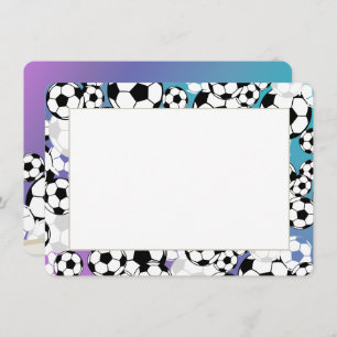 Fußball-Flachkarte Vielen Dank Einladung