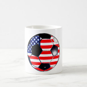 Fußball-Flagge USA - MUSEUM-Geschenksübergabe Tasse