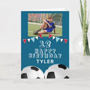 Fußball-Flaggen-Foto-Geburtstag Karte