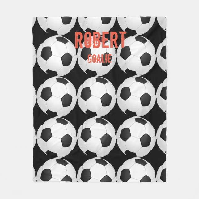 Fußball-Fleece Blanket Sportspieler Fans Sportler Fleecedecke (Vorderseite)