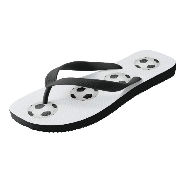 Fußball-Flip-Flops von DAL Flip Flops (Schrägansicht)