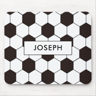 Fußball   Football pattern Anpassbar   Eigenname Mousepad