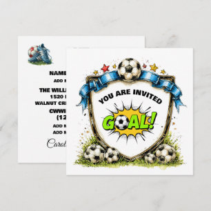 Fußball - Football Rahmen Einladung