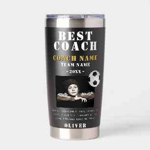 Fußball Foto Danke Bester Trainer  Thermobecher