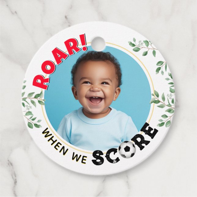 Fußball-Foto Geschenkanhänger (Vorderseite)