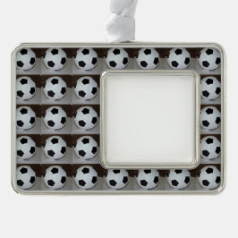 Fußball-Foto Rahmen-Ornament Silber