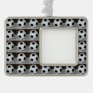 Fußball-Foto Rahmen-Ornament Silber