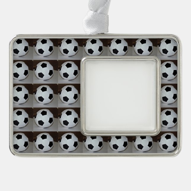 Fußball-Foto Rahmen-Ornament Silber (Vorderseite)