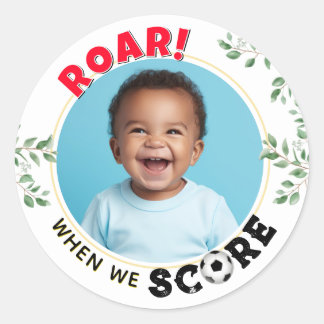 Fußball-Foto Runder Aufkleber