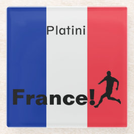 Fußball-Frankreich, anpassbar Glasuntersetzer