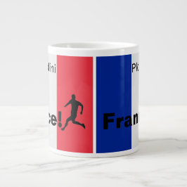 Fußball-Frankreich, anpassbar Jumbo-Tasse