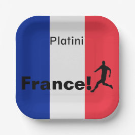 Fußball-Frankreich, anpassbar Pappteller