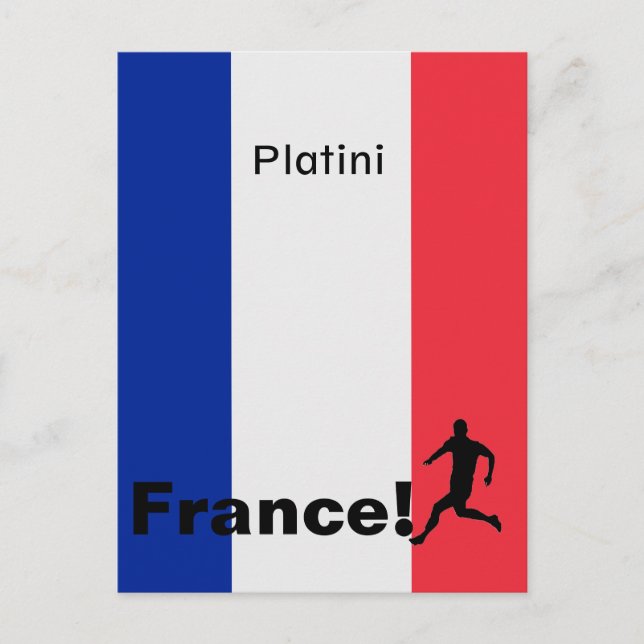 Fußball-Frankreich, anpassbar Postkarte (Vorderseite)