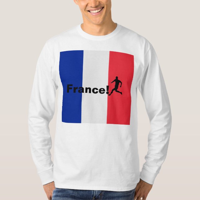 Fußball-Frankreich, anpassbar T-Shirt (Vorderseite)
