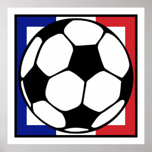 Fußball. französischer Platz. Poster