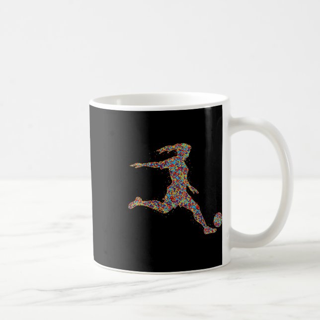 Fußball Frauen Mädchen Spielerin  Kaffeetasse (Rechts)