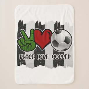 Fußball Frieden und Liebe Sherpadecke
