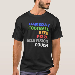 Fußball für Fans Minimalistischer Karo T-Shirt