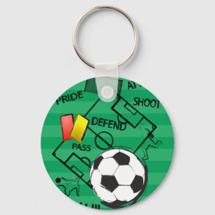Fußball-Fußball-Angriffs-Ziel Schlüsselanhänger
