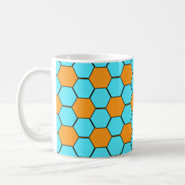 Fußball / Fußball-Ball Textur - Orange & Blau Kaffeetasse